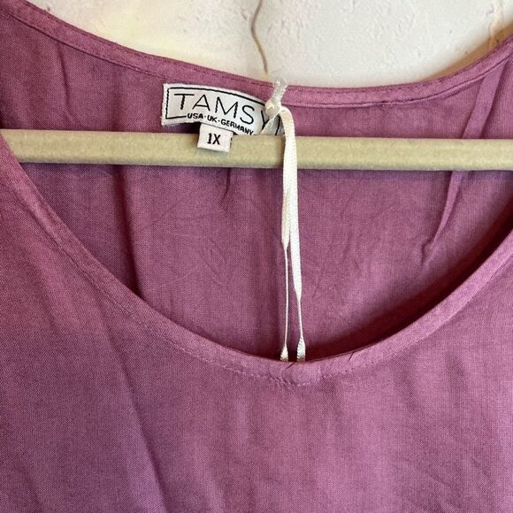 Tamsy Purple Burgundy Ombré Top 1x - Picture 6 of 11